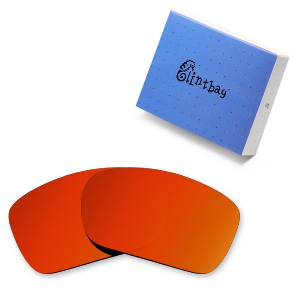 Glintbay Performance Polarized Replacement Lenses for Oakley Turbine Sunglass - Multiple Colors: Fire Red Mirror