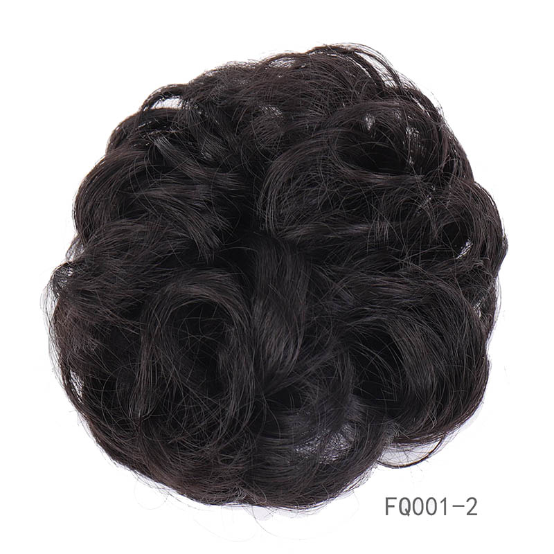 LVHAN Women's Curly Chignon With Elastic Rubber Band Synthetic Scrunchie Wrap Hair Messy Bun Hairpieces: FQ001-2