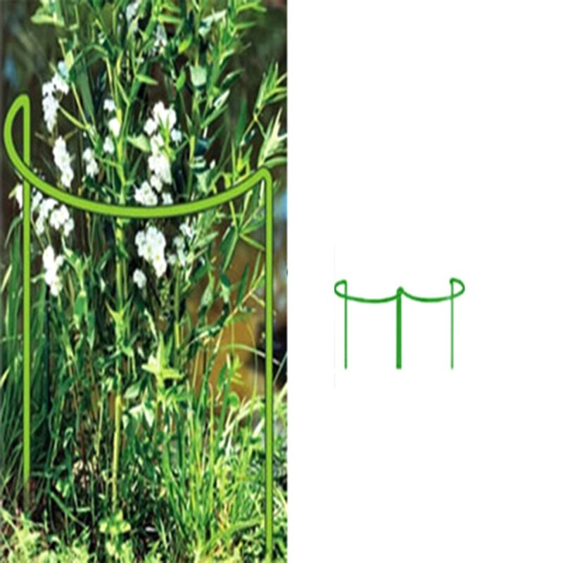 2 kpl puolipyöreä vihreä kasvi jauhettu kukkajalusta yksinkertainen tuki kukkahylly hortensian tukikehys