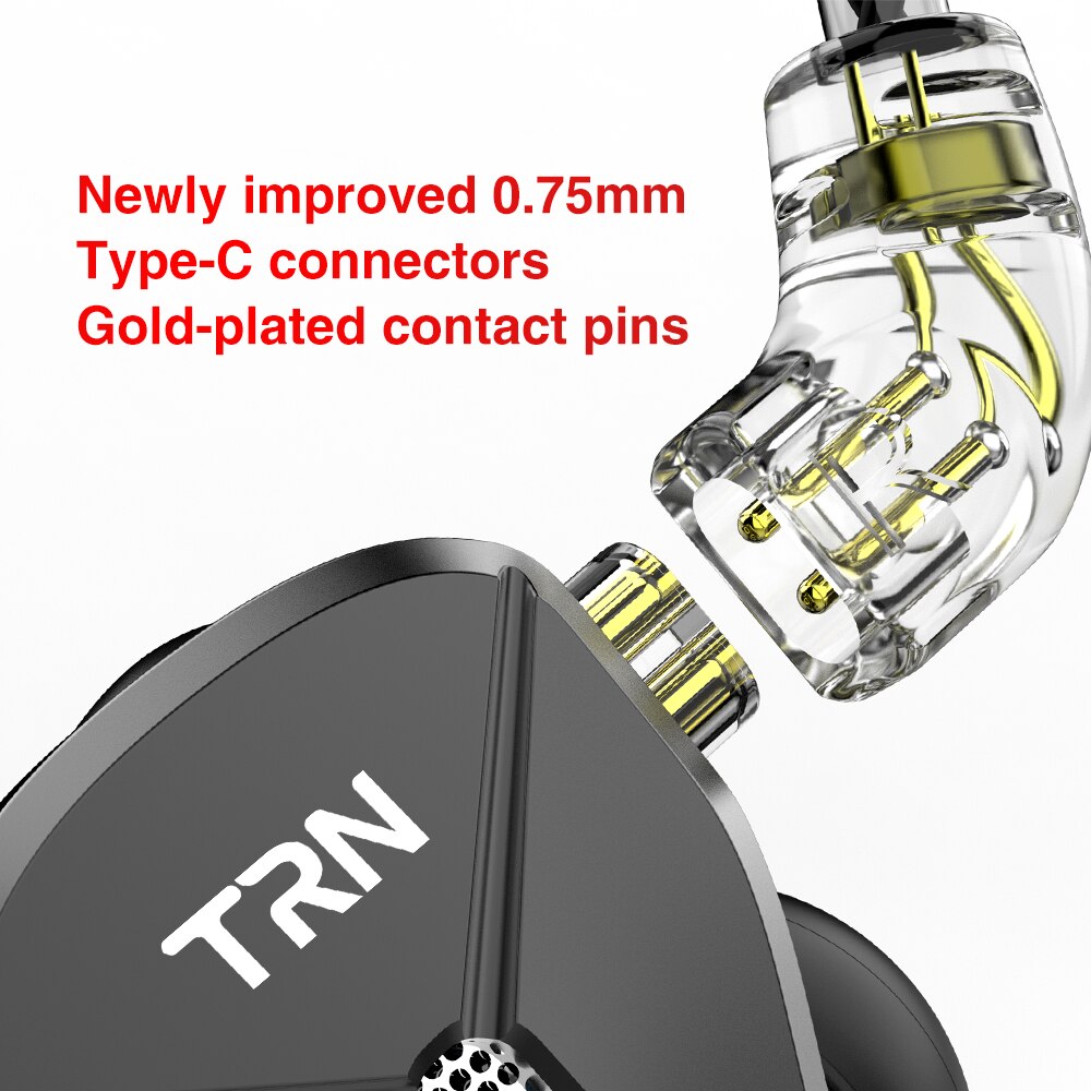 TRN BA5 5BA In Ear Earphone Metal IEM HIFI Monitor Running Sport Headset Stage Resolution Detachable 2Pin V90/ZSX/C12/AS10