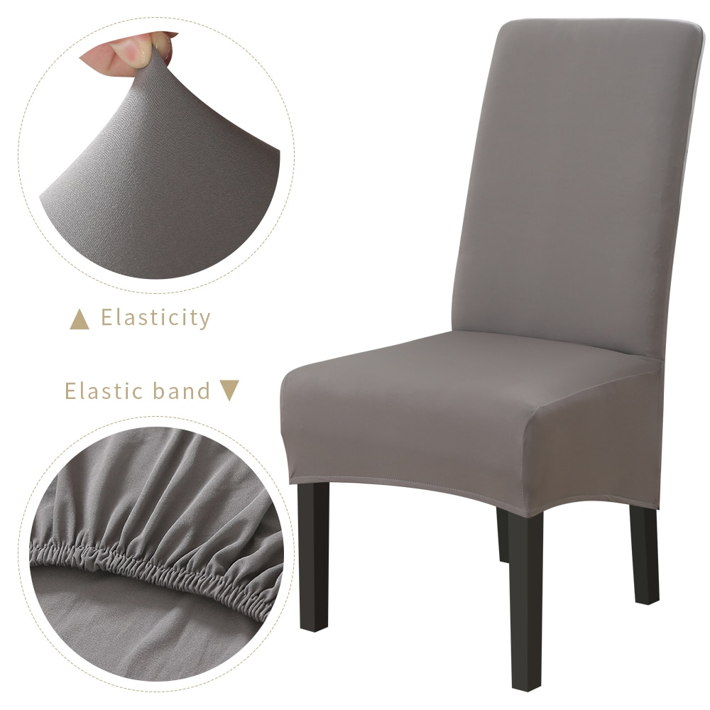 Xl storlek lång rygg rygg stolsöverdrag spandex tyg stolsöverdrag restaurang hotell fest bankett säte slipcovers