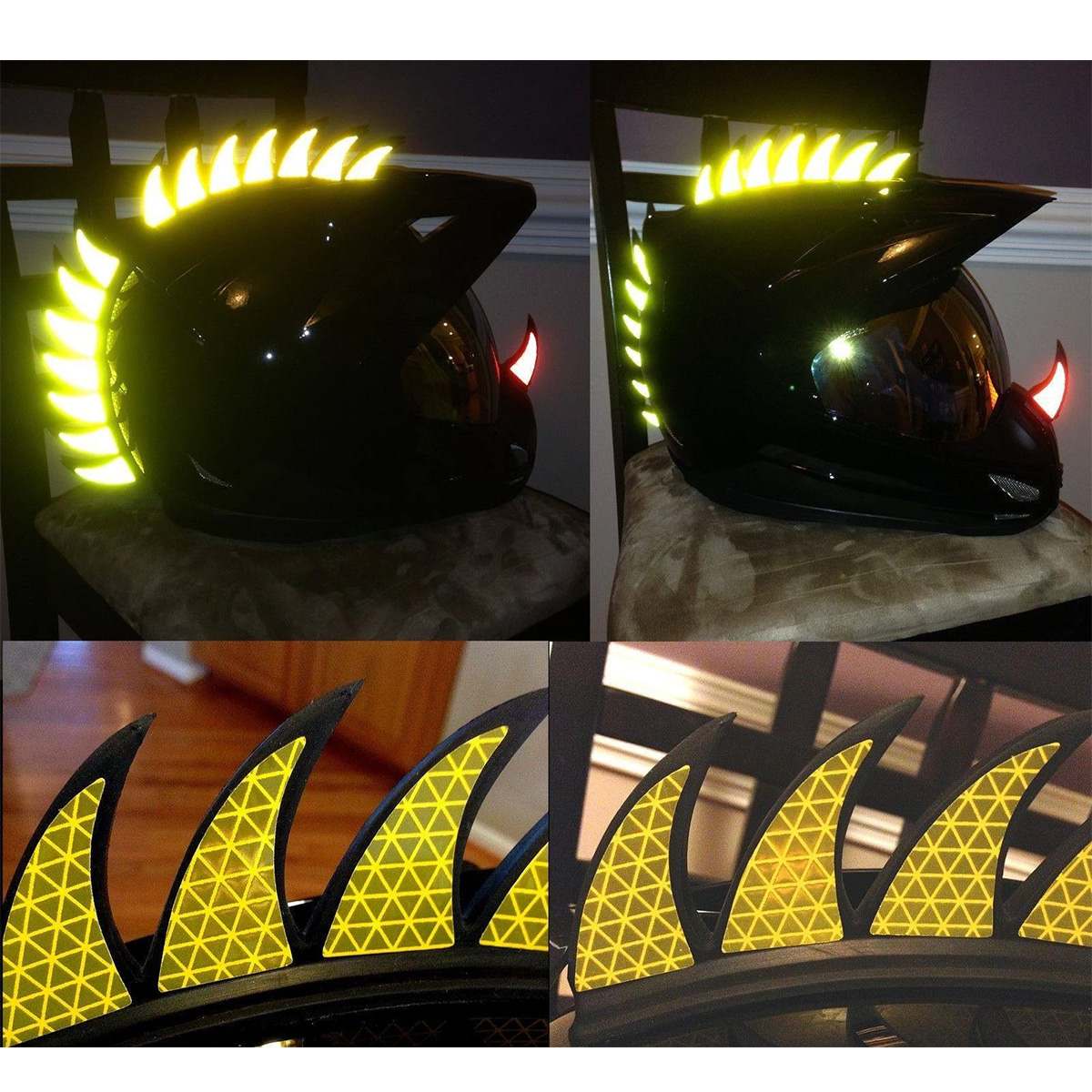 Pegatina para casco de motocicleta, reflectante, 5 colores, Mohawk, cascos de motociclista, Mohawks