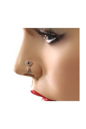 1pc Zirkon Zirkonia silber nase Ring unisex durchbohren schmuck frauen Lippe Ring körper Clip Band Authentischen nase Ring schlenker