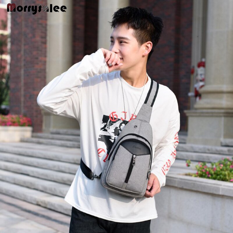 Unisex anti-diefstal heren usb borsttas heren verborgen schoudertassen casual retro crossbody tas canvas motor sling tassen