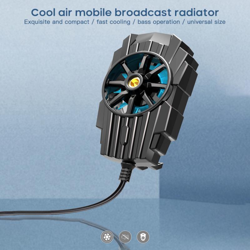 Dispositivo di raffreddamento del telefono cellulare ventola di raffreddamento supporto per Gamepad staffa ventola radiatore per iPhone Huawei Xiaomi cellulari ricarica USB