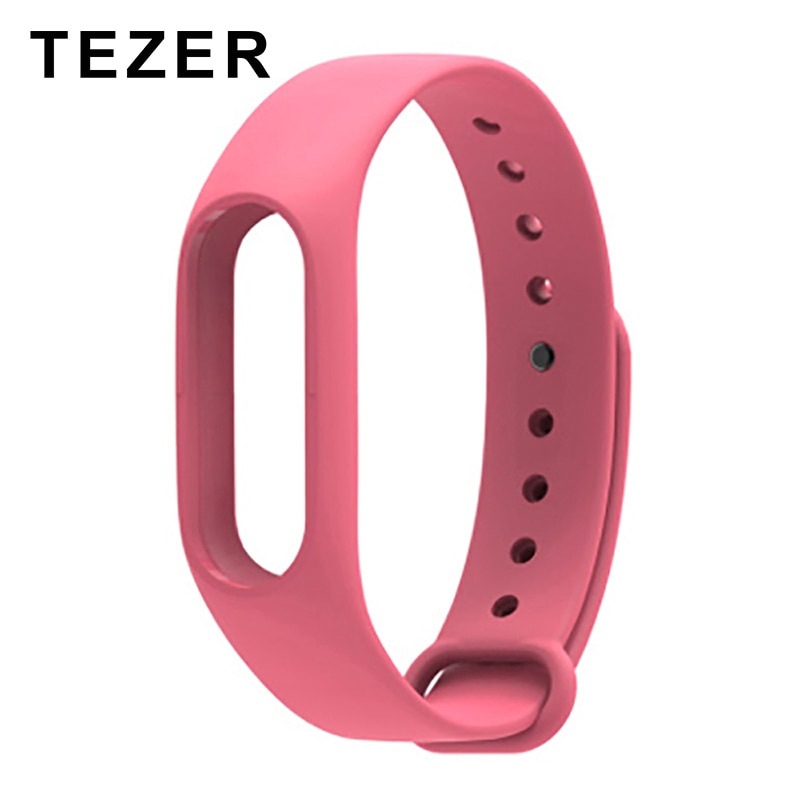 Til xiaomi mi band 2 rem, der erstatter smart armbåndstilbehør tofarvet mi band 2 armbåndsrem  mi 2 silikonestrop armbånd: Lyserød