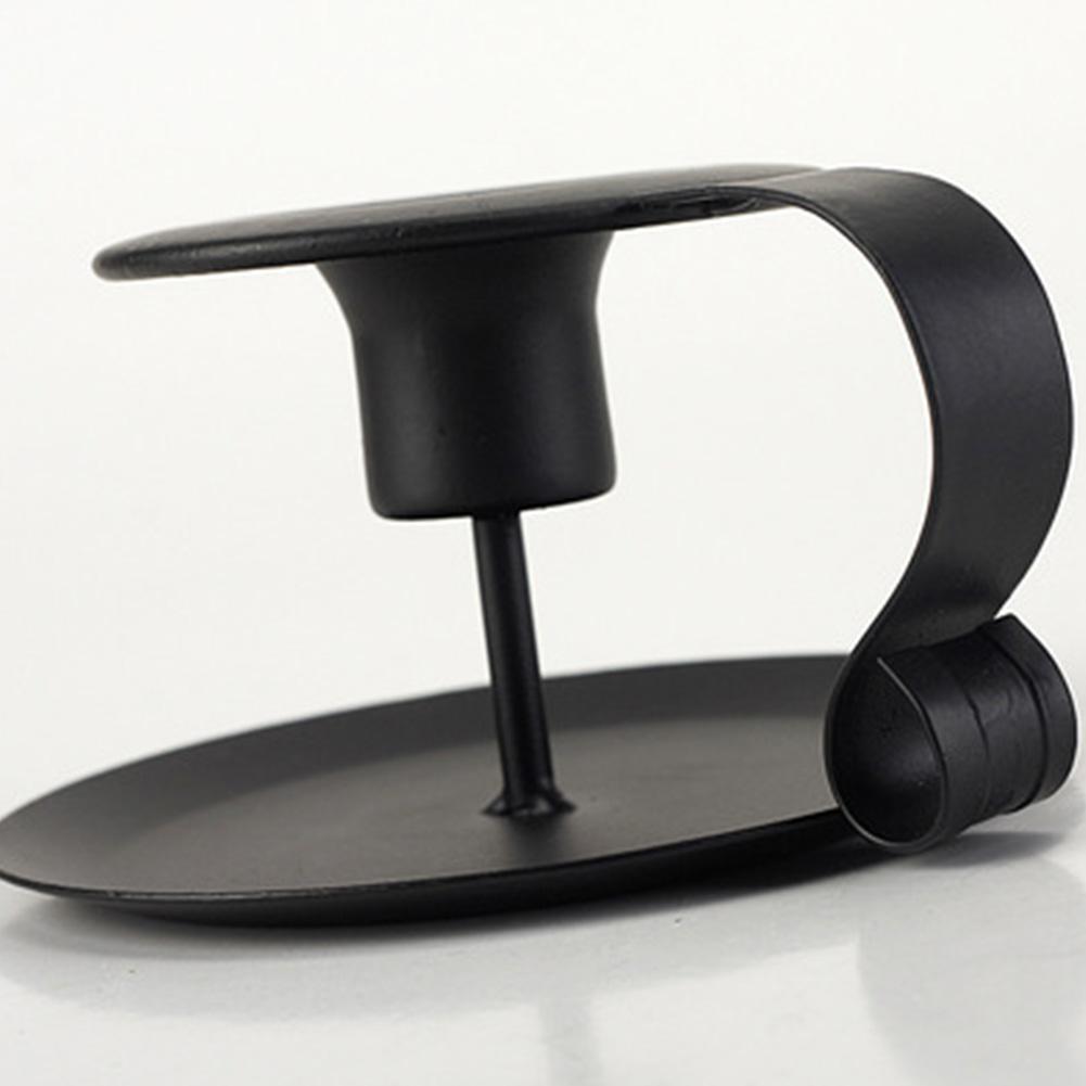 Wrought Iron Retro Taper Candle Holders Candlestick Stand Home Decor Candlelight Dinner Kitchen Candelabrum Decoration Holder