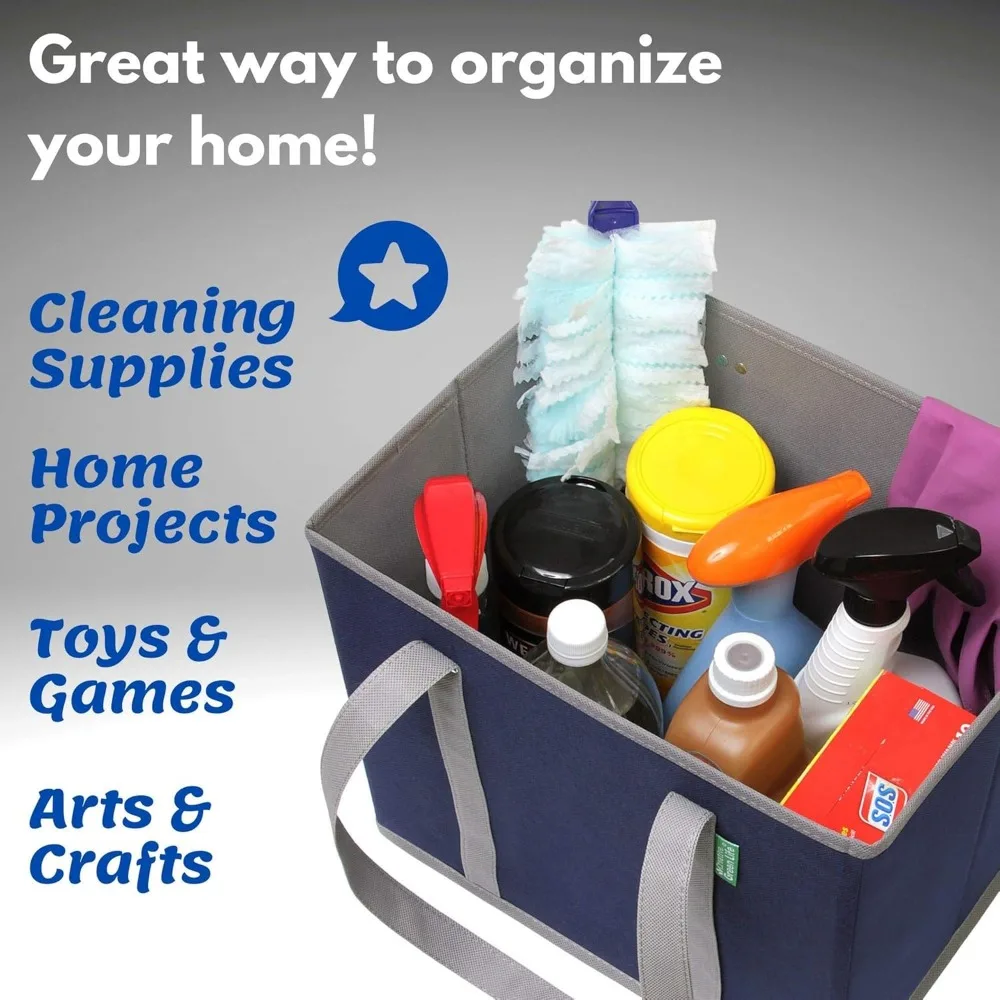 Portable Tote Bag Storage Box, Large Capacity Foldable Strengthen The Bottom Grocery Shopping Bag,Eco-friendly Picnic Bag ﻿