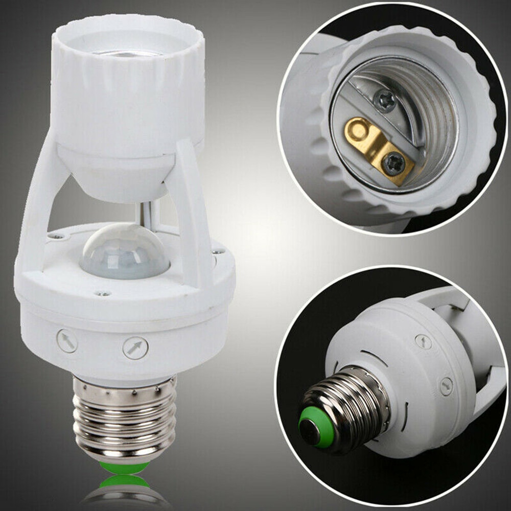 E27 LED Lamp Houder Licht Socket Schakelaar Infrarood PIR Motion Sensor 110-240V Infrarood Sensor Lamp schakelaar