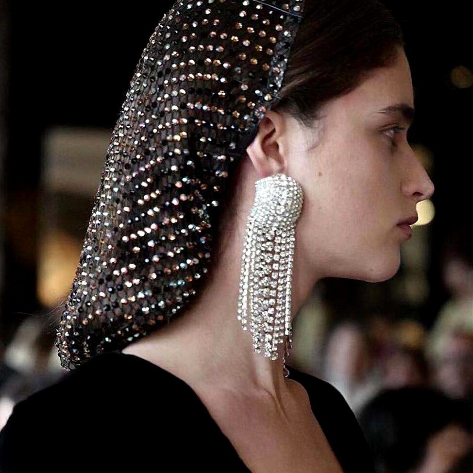 Aankomst Vrouwen Mode Rhinestone Big Dangle Oorbellen Sieraden Lady 'S Party Avondjurk Verklaring Earring Accessoire