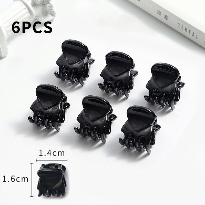 Mini pasadores coreanos de plástico para niña y mujer, pinzas para el pelo, pinzas de cangrejo para el pelo, herramienta de maquillaje, accesorios para el cabello, 12 Uds.: 07