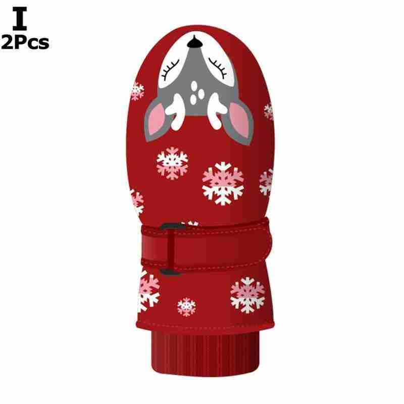 Skiën waterdichte skihandschoenen kinderen cartoon handschoen ademend skiën haaien warmste winter voor kinderen snowboardhandschoen  u9 e 9: I