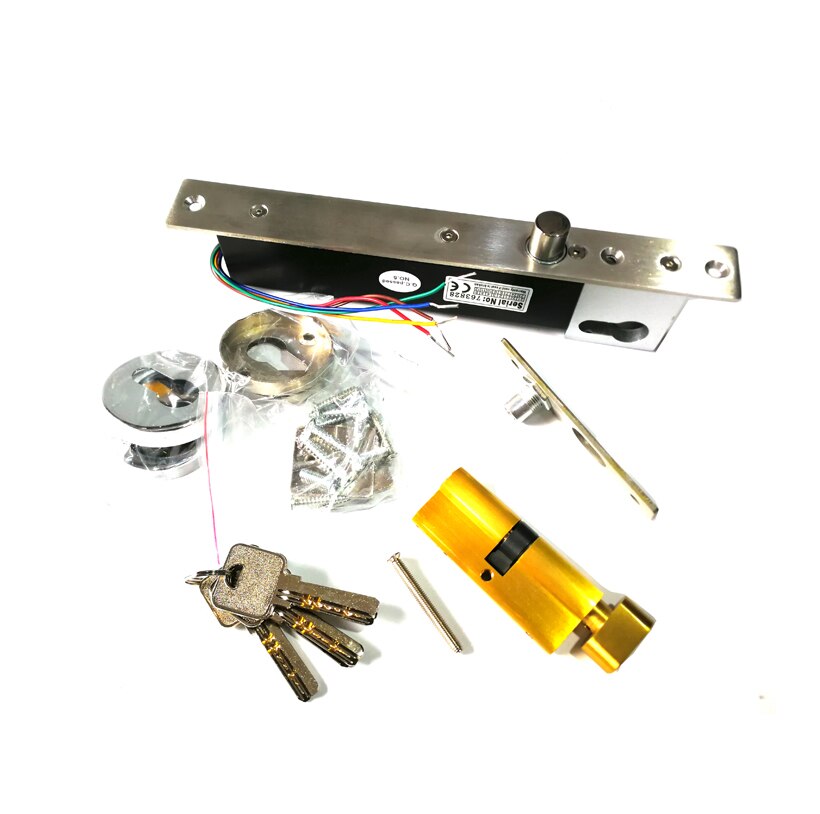 with lock cylinder keys Electric Bolt Lock Door Lock Access Control Home Security Fail Secure DC 12V Home Office Factory