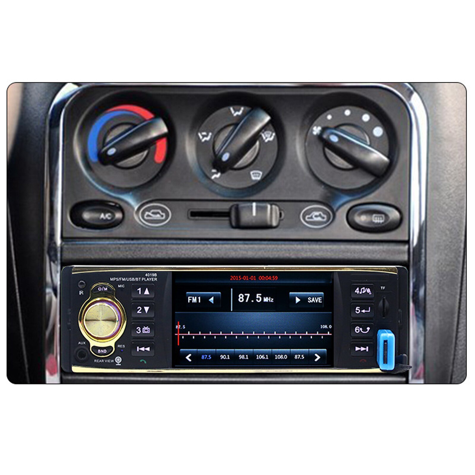 Universal Car Stereo MP5 Player Hands-free Car Stereo Autoradio MP3 Player In Dash HeadUnit Bt USB AUX FM Radio Receiver
