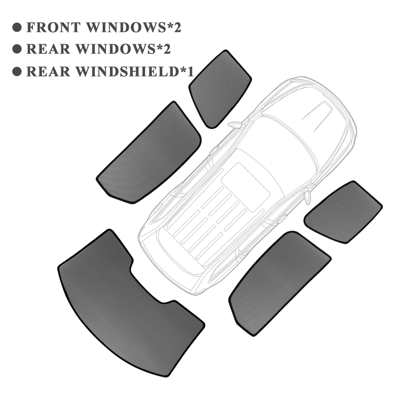 For MINI Countryman F60 Magnetic Car Sunshades Front Rear Windshield Blind Curtain Baby Side Window Sun Shade Visor