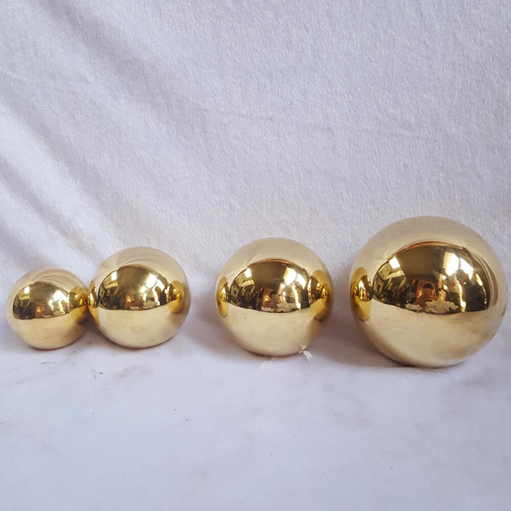 201 Roestvrij Staal Titanium Gold Hollow Bal Naadloze Huis &amp; Tuin Decoratie Spiegel Bal Bol 25Mm ~ 120Mm