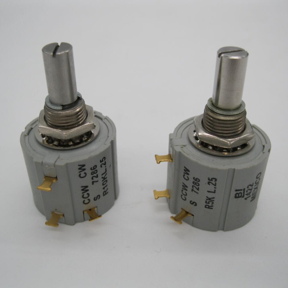 Mehrgang-Potentiometer 10 Ring stickmaschine ersatzteile-CCW CW S 7286 R5K L.25, BI Mexiko 2 Watt rotierend Wirewound R5K