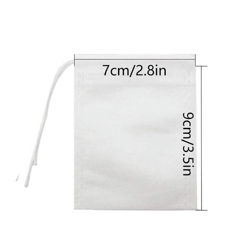 Sachets XD-600 filtre de thé de paquet , sachet de thé jetable avec le cordon, pour le thé en vrac ou le café de tisane (blanc, 2.75X3.54 po)