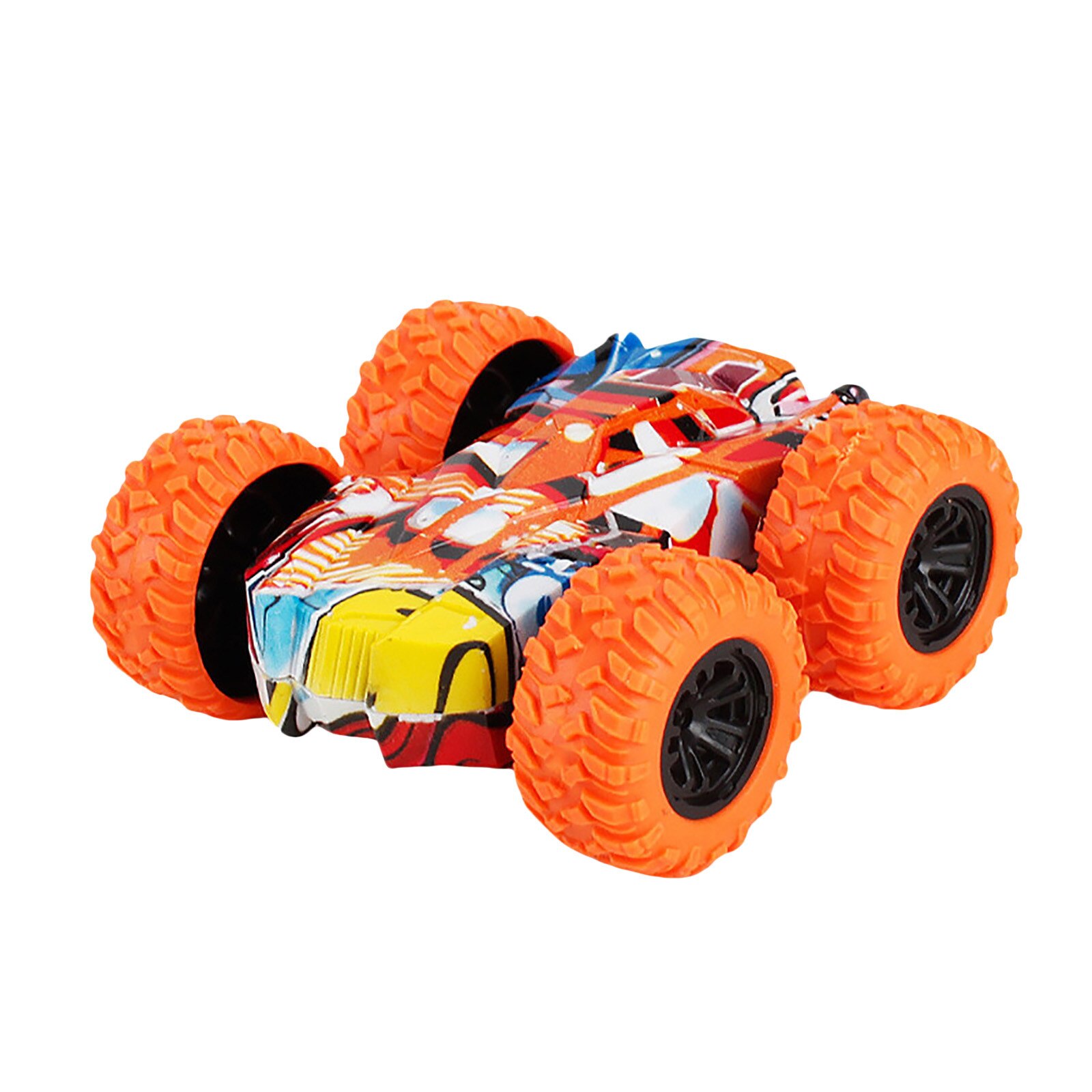 Inertie-Double Side Stunt Graffiti Auto Off Road Model Auto Voertuig Kinderen Speelgoed 5Pcs Voertuigen Dumper Truck Kids auto Speelgoed Voor Kinderen: Oranje