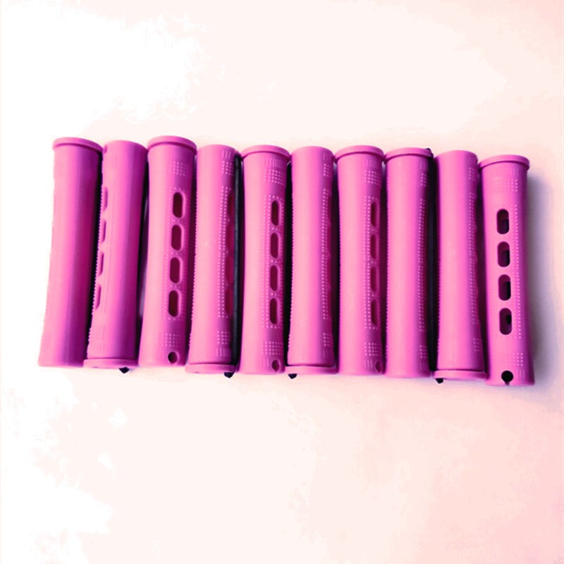 10 Pc Koude Perm Bar Kapsalon Multi-Size Haar Krultang Met Cover Haar Roller Krultang Plastic Rubber Band water Patroon Perm Tool