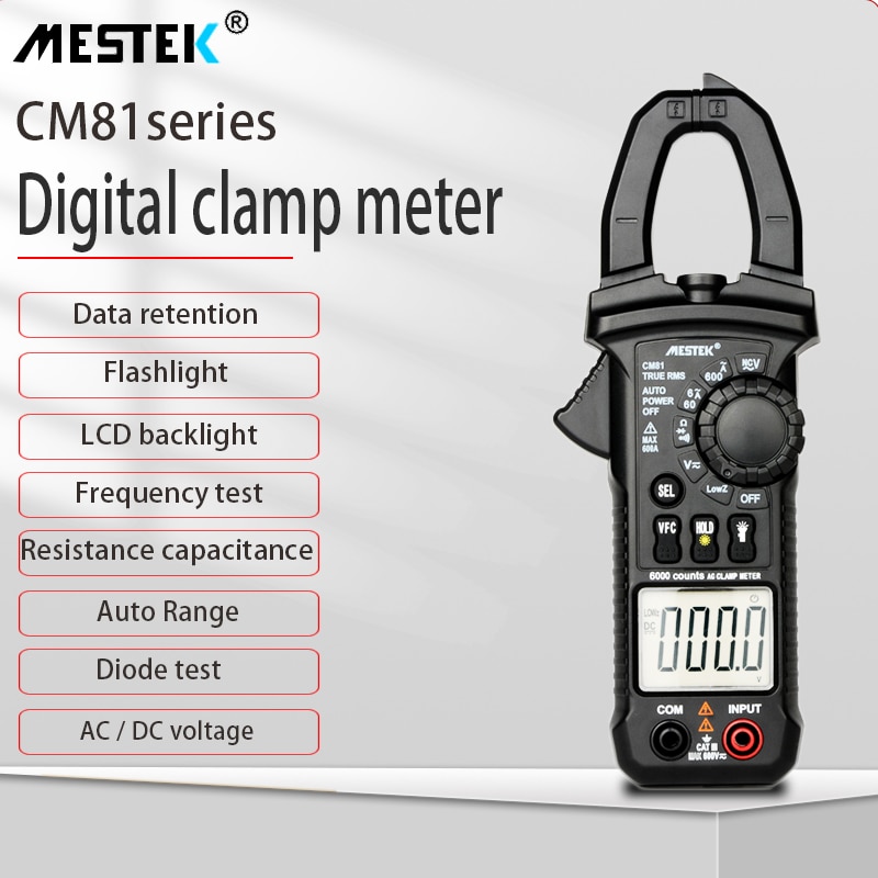 Mestek Digitale Stroomtang Multimeter Stroomtang Nijptang Ac/Dc Spanning Weerstand Tester Meetinstrumenten Alicate Amperimetro