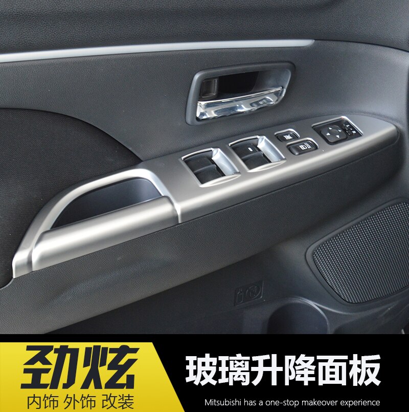 Für Mitsubishi ASX Hohe ABS Chrome volle auto innen dekoration pailletten Auto-styling