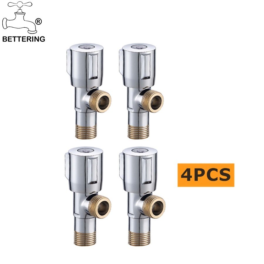 Bathroom Brass Chrome Corner Angel Valve Radiator Block Valves Towel Warmer Angled Stop Valves Shut Off Valve for Toilet Kitchen: ZY201007-2