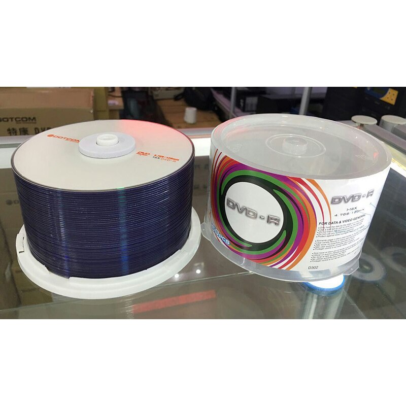 50Pcs Dvd Drives Blank DVD-R Cd Schijven 4.7Gb 16X Bluray Recordable Media Compact Eenmaal Data Opslag Lege dvd-schijven