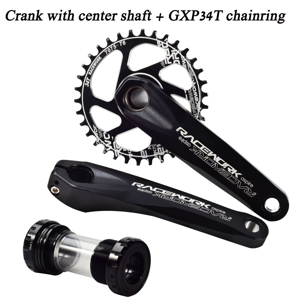 RACEWORK GXP Crankstellen 68-as tandwiel MTB 1x systeem tandwiel crank 32T 34T 36T 38T voor Mountain SHIMANO SRAM NX fiets crank: Crank set 34T