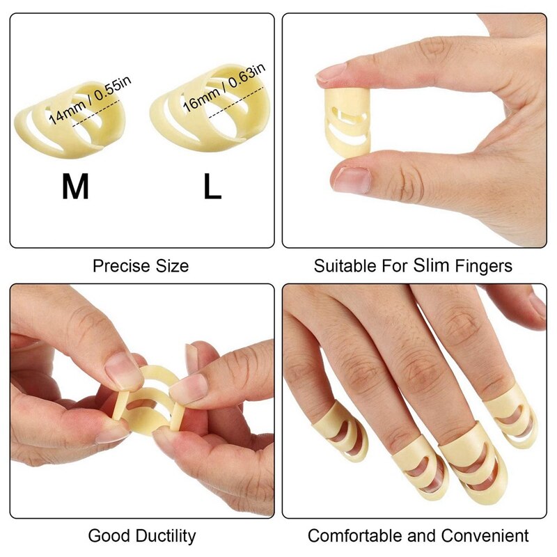 8 sztuk kostki robić gitary regulowane palce wybiera kciuki średnie i duże plastikowe kostki robić gitara basowa banjo ukulele