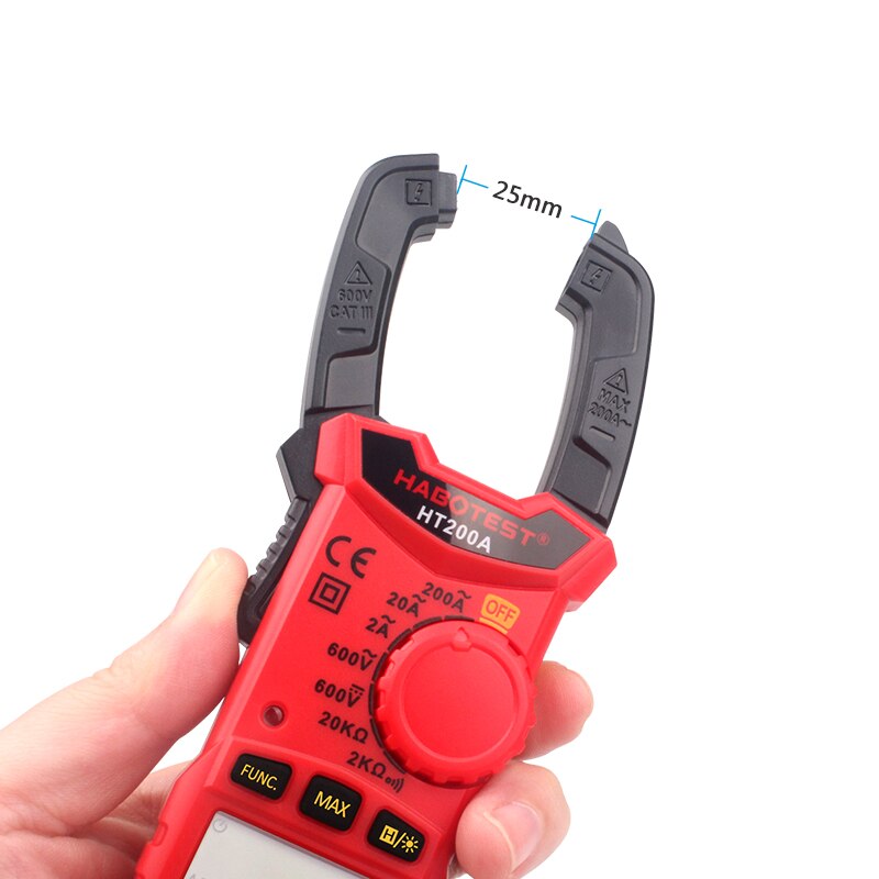 Habotest Electrician Tools Mini Digital Clamp Meter 2000 Counts AC DC Voltmeter NCV Ohm Capacitor Tester Ammeter Multimeter