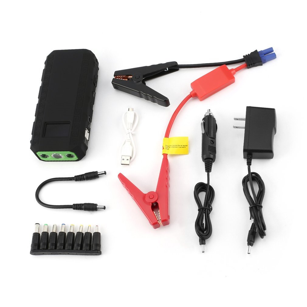400A LCD Display 12V 4 USB Portable Mini Car Emergency Jump Starter Booster Battery Charger Power Bank