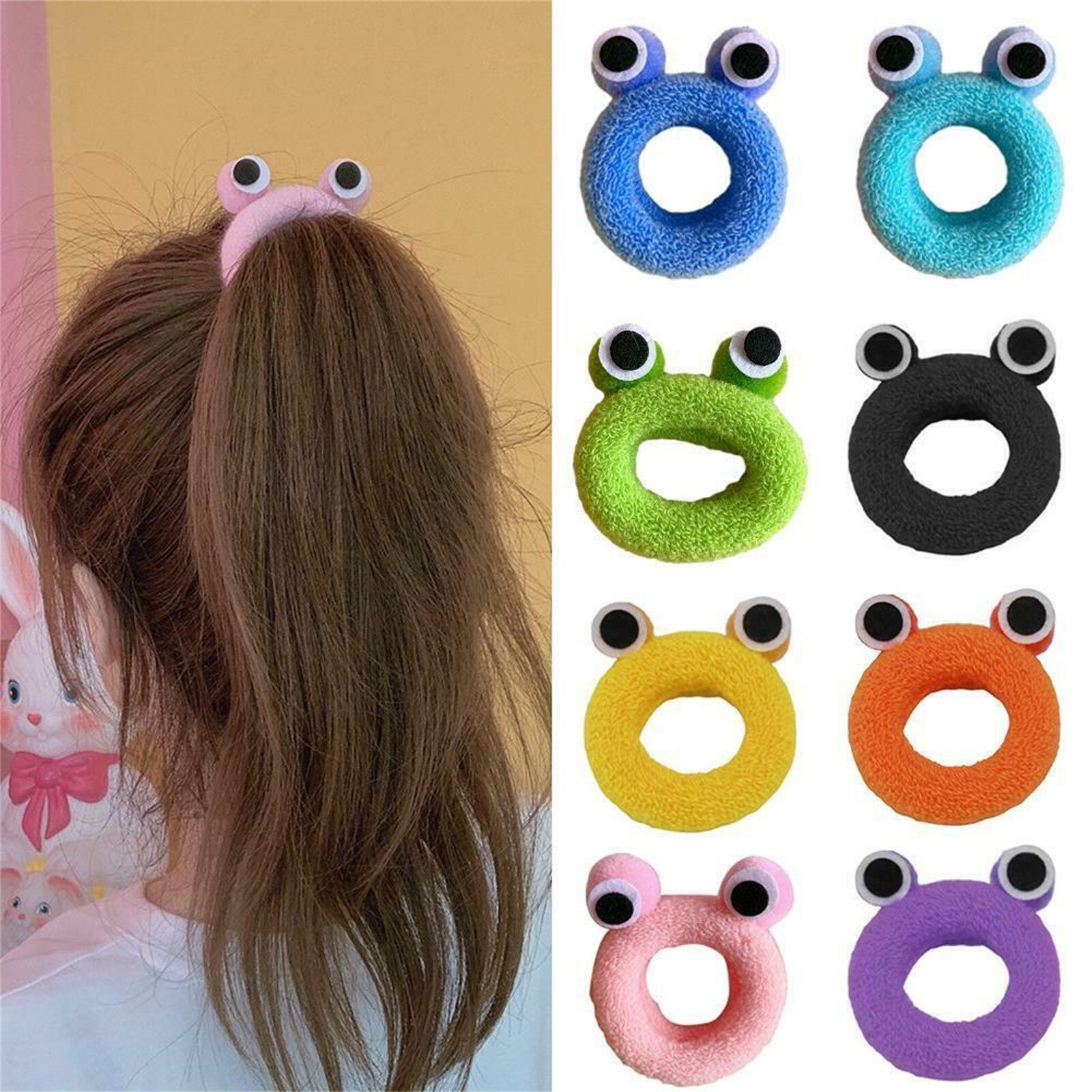Crianças grossas acessórios para o cabelo-sapo anel de cabelo toalha laço de cabelo faixa de borracha rabo de cavalo titular headwear acessórios de borracha bandas