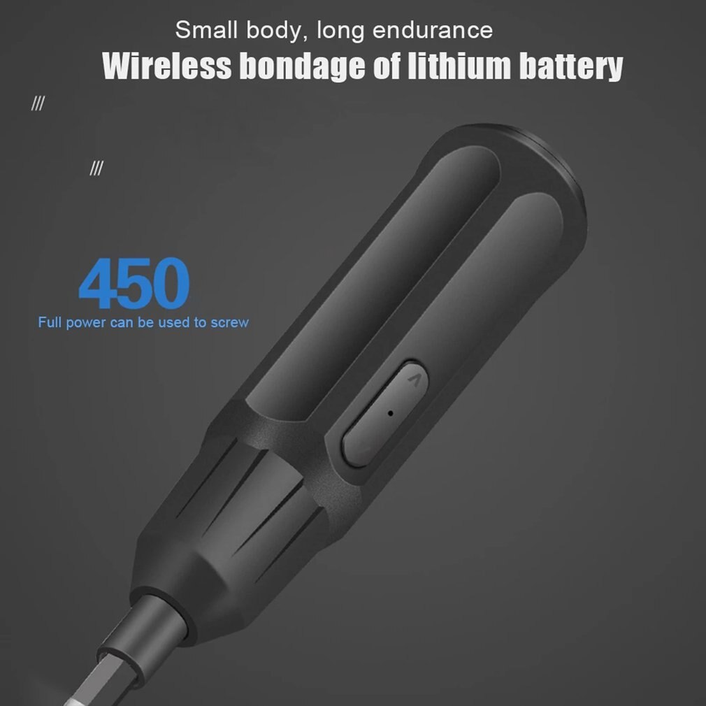 USB Rechargeable Household Power Tool 3.6V Multifunctional Cordless DIY Electric Screwdriver With 2 Screw Bits For Phone