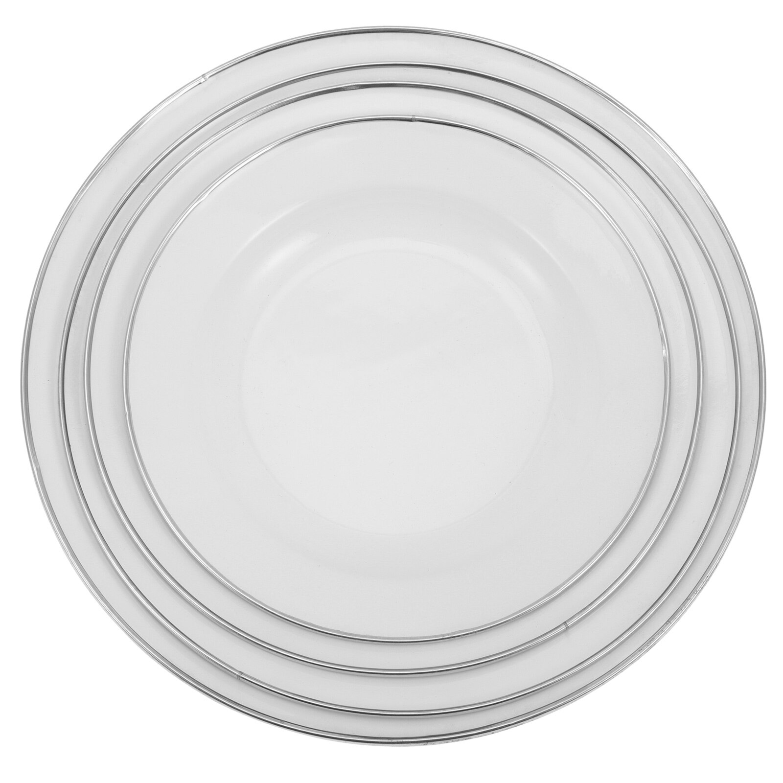 4 Pcs Enamel Food Plate Round Food Serving Plate Multi-purpose Snack Plates