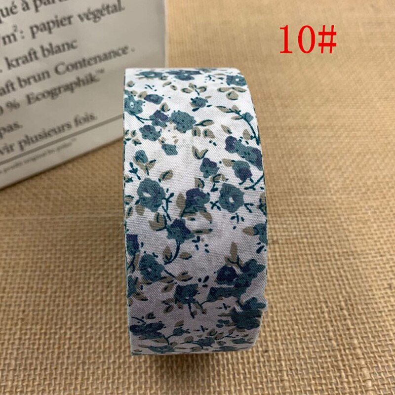 10 yardas de flores impresas algodón gasa telas borde cinta para manualidades de costura hágalo usted mismo diagonal encuadernación tela embalaje Decoración: 10