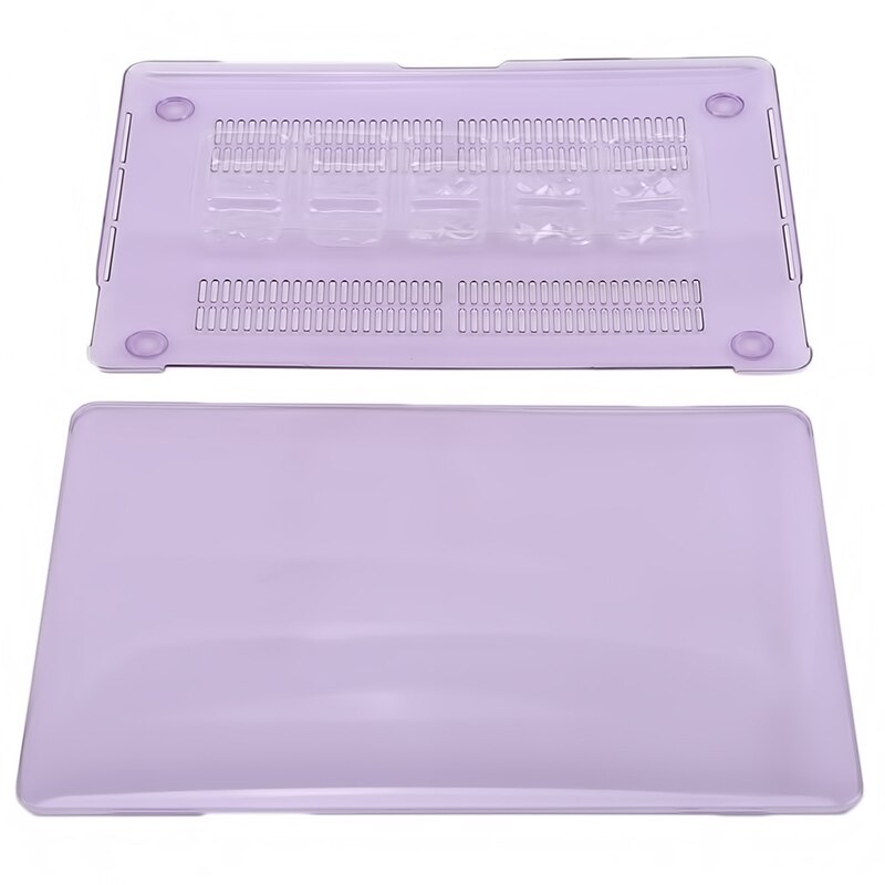 Krystal mat hårdt etui cover til macbook air pro 13 laptop taske sleeve til mac book notebook tilbehør: Violet