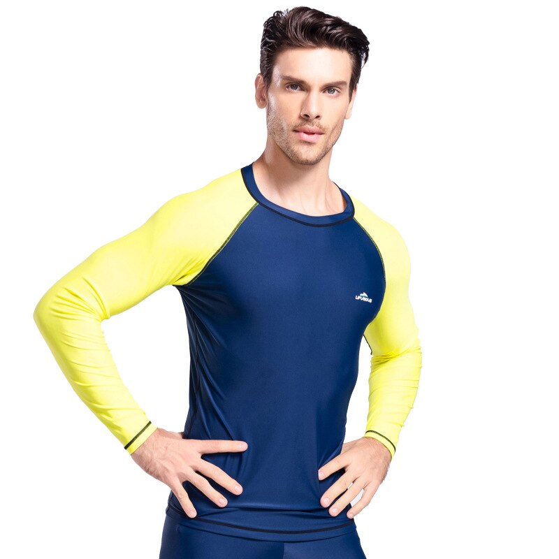 Long Sleeve Lycra Surfing Diving Swimming Rashguard Tops Ma;e Quick Dry Sun Protection Nylon Beach RashgGuard Shirts