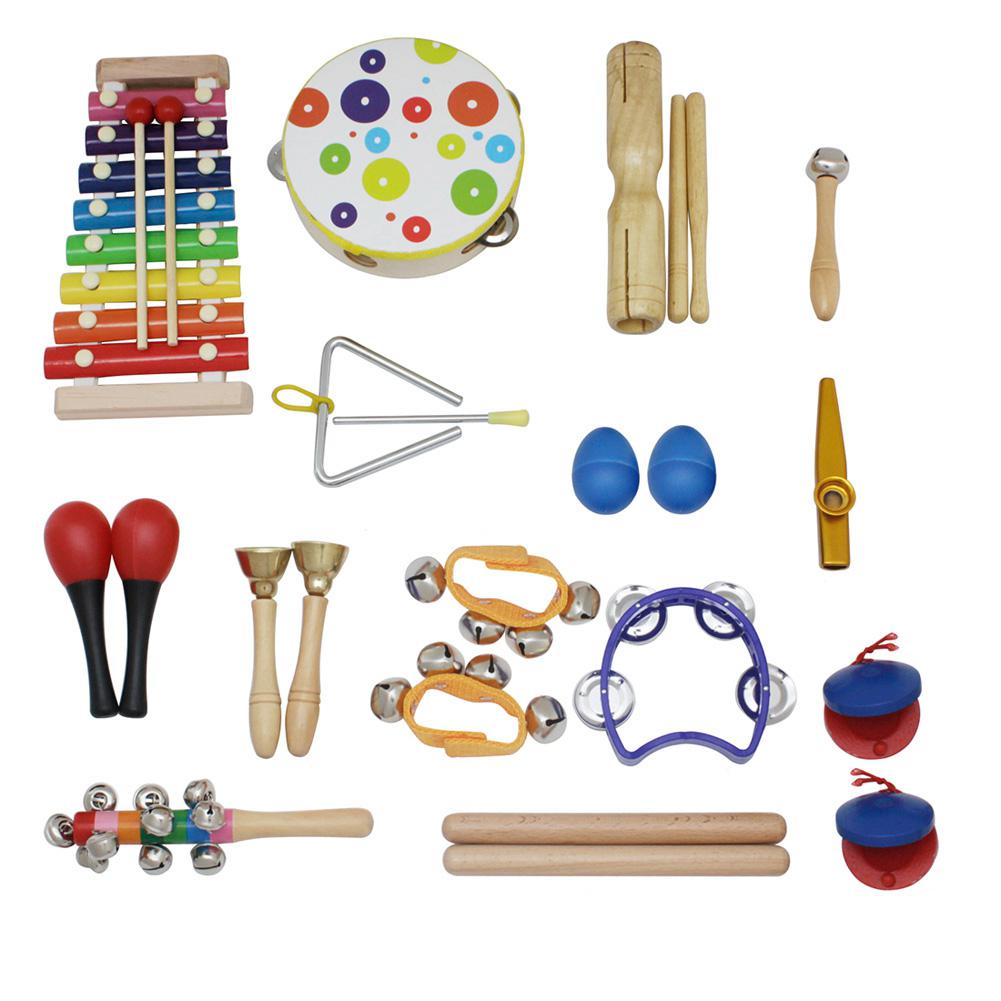 Mounchain 19 Stks/set Percussie Instrument Kit Speelgoed Meerdere Kleuren Voor Kids Kinderen