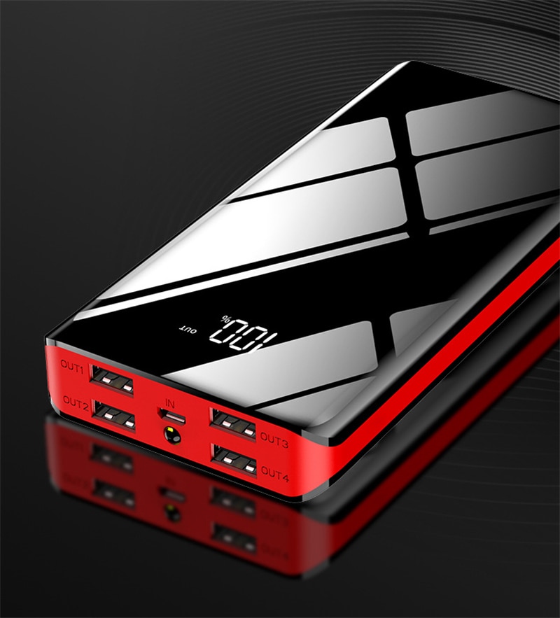 30000 mah powerbank externe batterij 4 usb snellaad powerbank draagbare oplader voor iphone 11 pro x samsung xiaomi powerbank