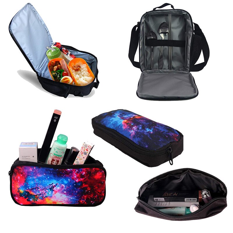 Nopersonality Teenager Girls Pug School BookBag Puppy Bagpack School Bag Print 3Pcs Kids Children Black Backpacks Women Mochilas