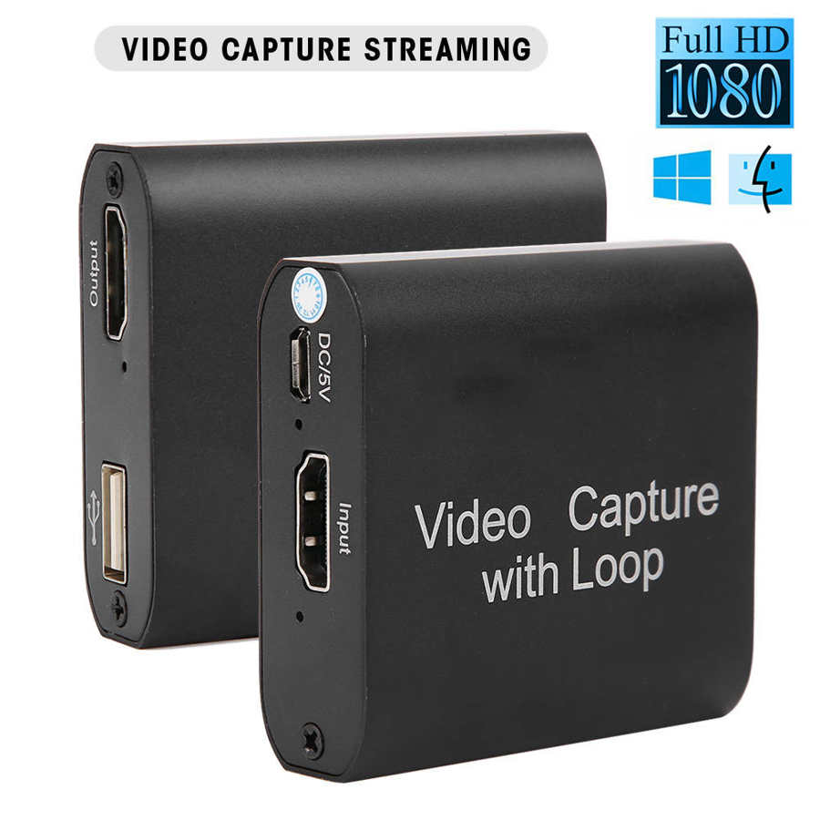 HDMI-compatible Video Capture HD Live USB to HDMI-compatible with Loop Out Capture Card