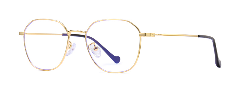 Peekaboo Anti blau licht gläser frauen optischen rahmen platz spiel Computer brillen für männer retro Gold metall rahmen: Gold mit klar