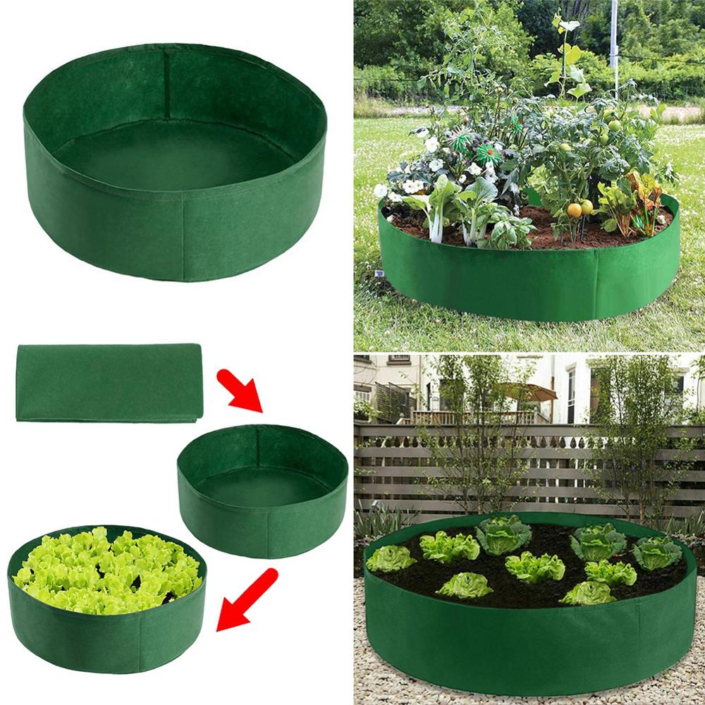 Stof hævet havepose 30 gallons rund haveplantebeholder voksepose åndbar filt plantepotte til planter planteskolepotte