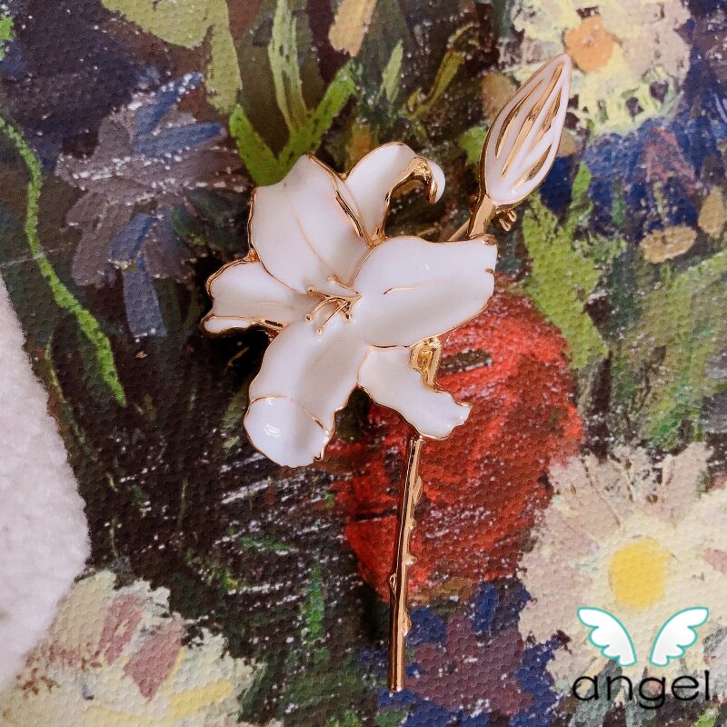 Huanzhi Vintage Elegante Jas Accessoires Metalen Shell Bloemen Dier Tulp Vlinder Broche Voor Vrouwen Partij Sieraden: O