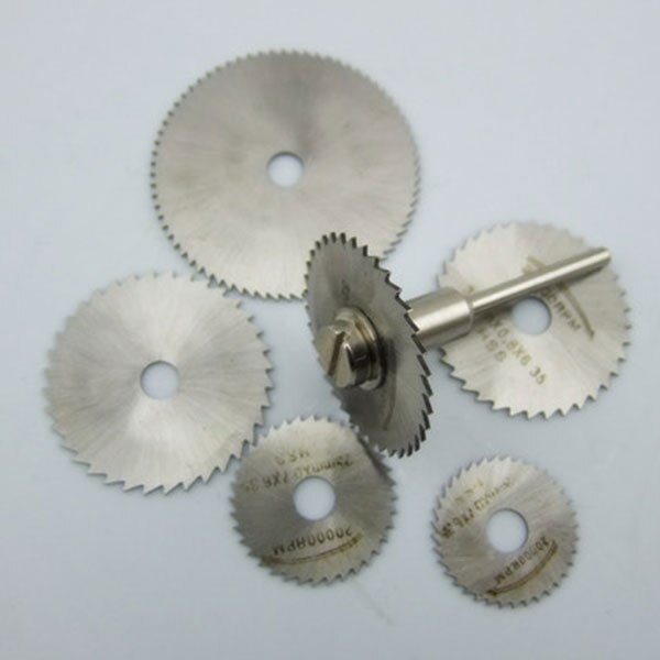 6pcs/set HSS Mini Circular Saw Woodworking Cutting Disc Blades Cutter Diamond Circular Abrasive Drill Ratory Tools Accessories-M
