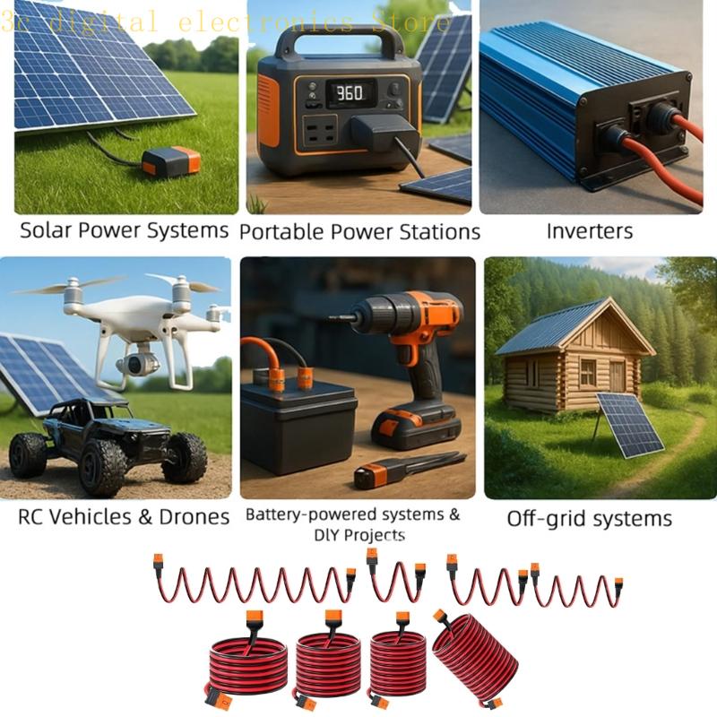 10ca XT60i Extension Cable Manne naar vrouwelijke connector -stroomoplossing voor externe