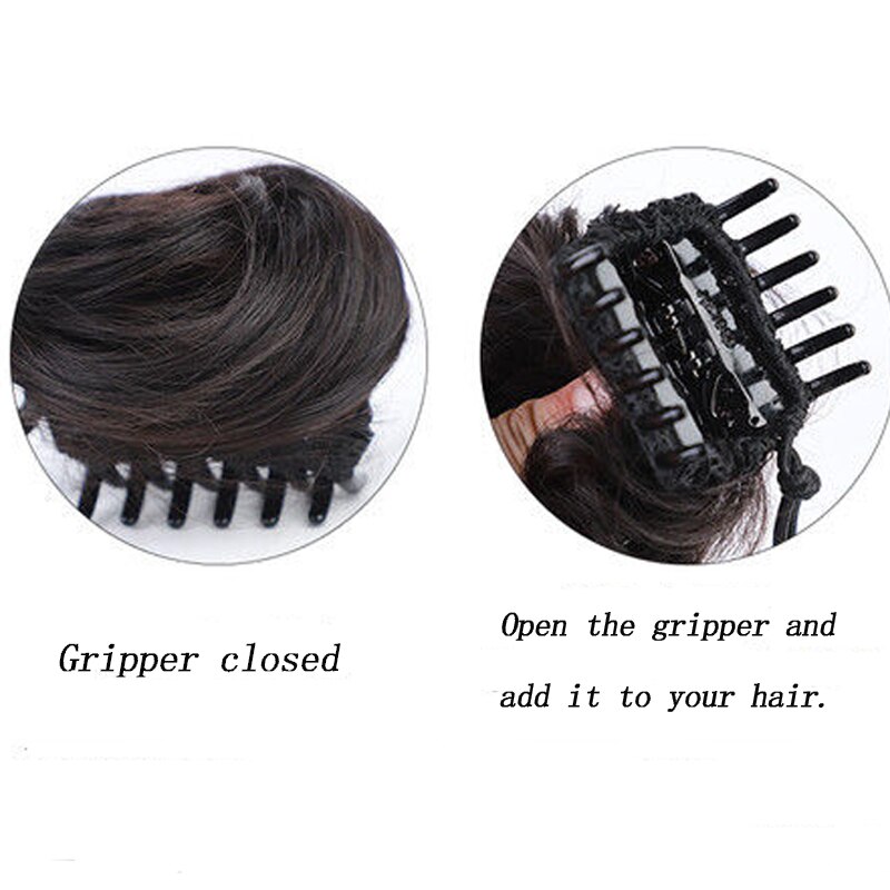 Aioosoo, moño de pelo moño rizado para mujeres, moño de Donut, extensiones de postizas, moño sintético de fibra de alta temperatura