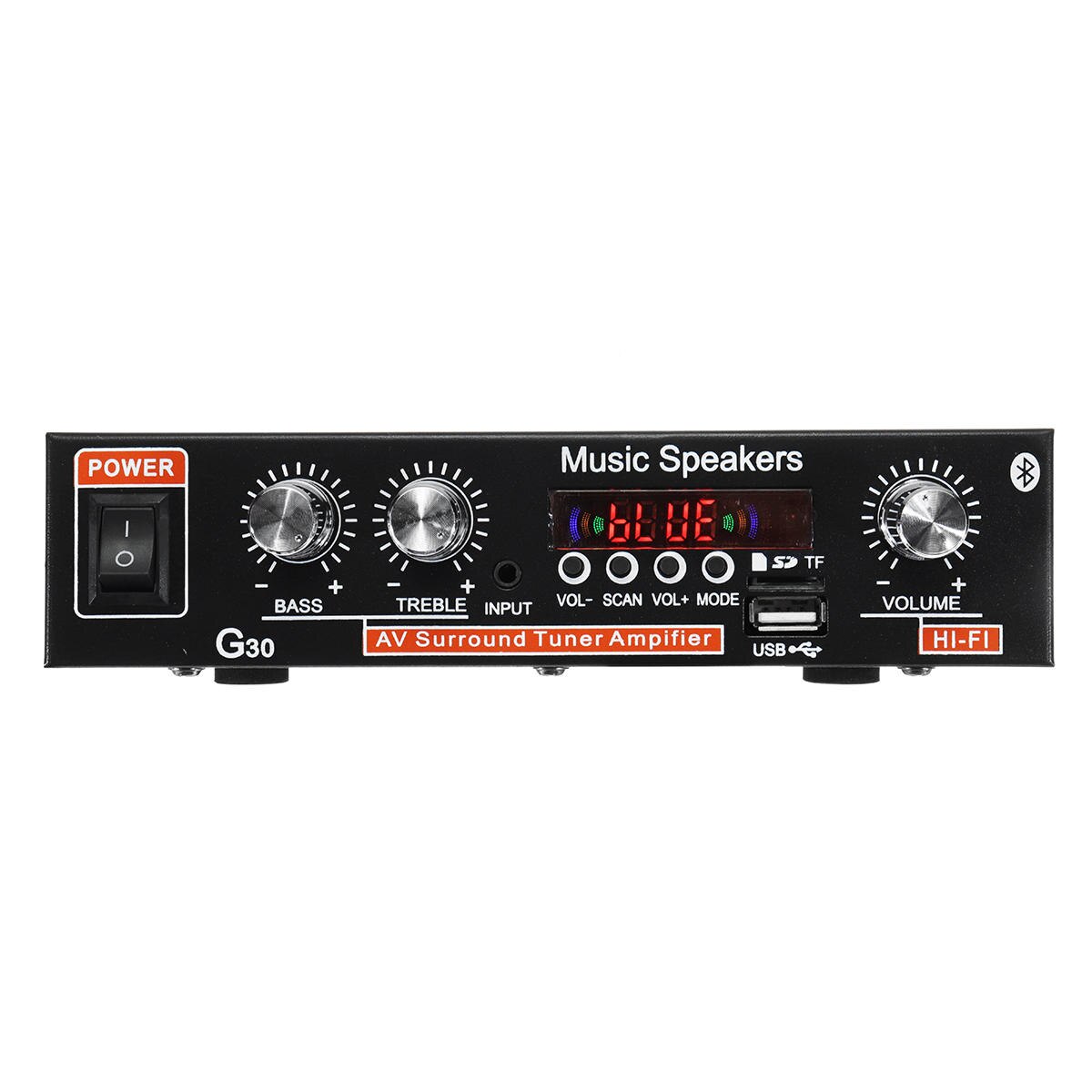 Lcd Display Hifi Audio Stereo Eindversterker Bluetooth Fm Radio Auto Thuis Afstandsbediening