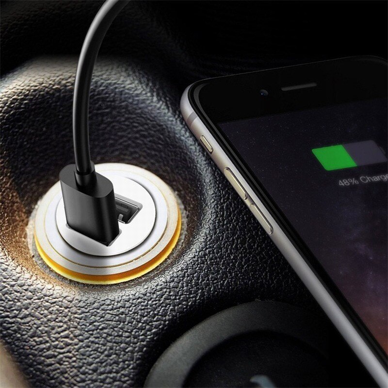 Bil lastbil dual 2 port usb mini oplader adapter til iphone 7 plus 6 5s 4s huawei  p10 samsung galaxy  s8 s7 celular black 12v power